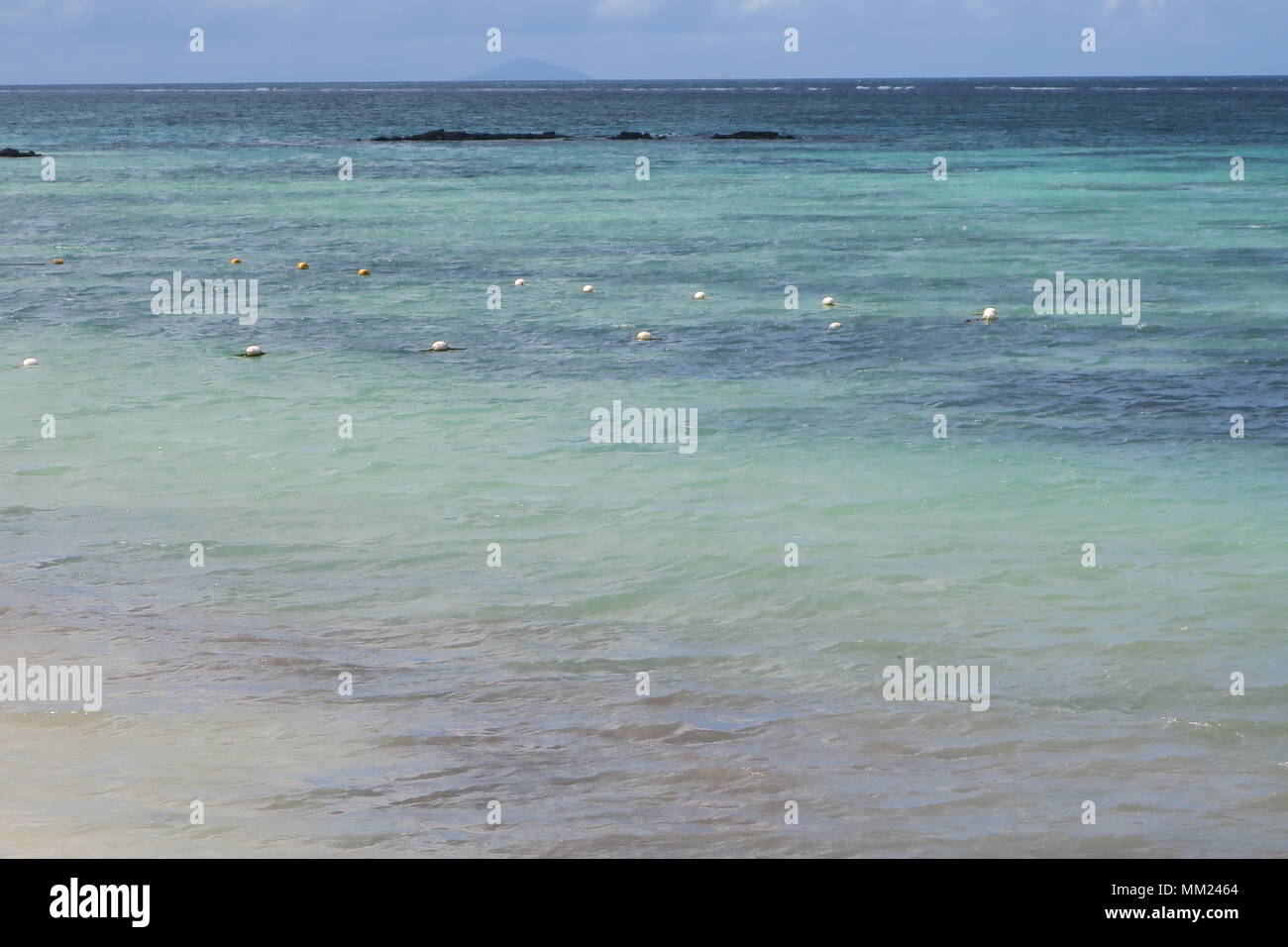 Colorful Indian ocean on a west side of Mauritius island Stock Photo ...