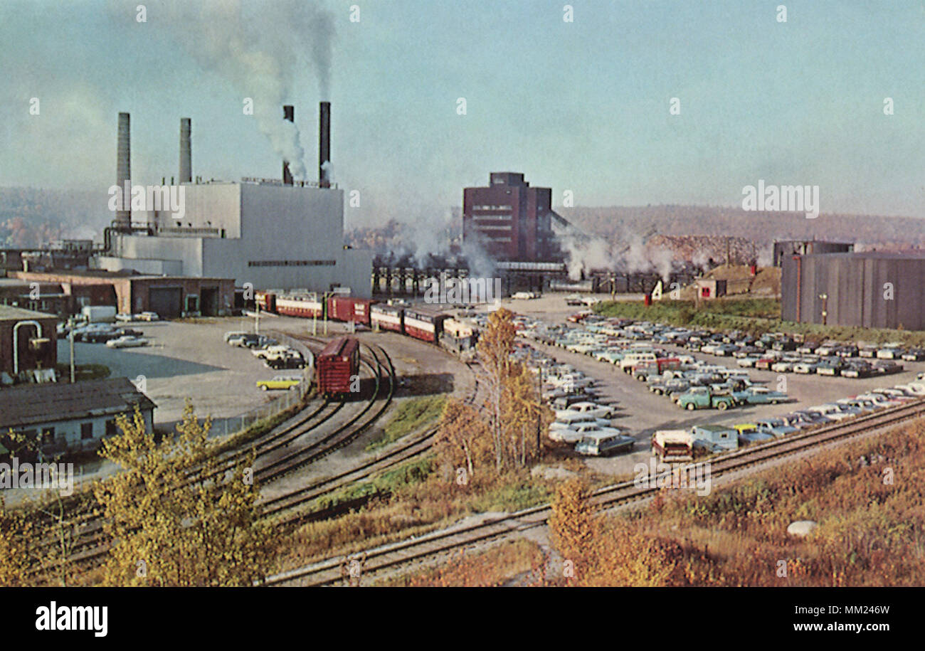 Great Northern Paper Company. East Millinocket. 1965 Stock Photo