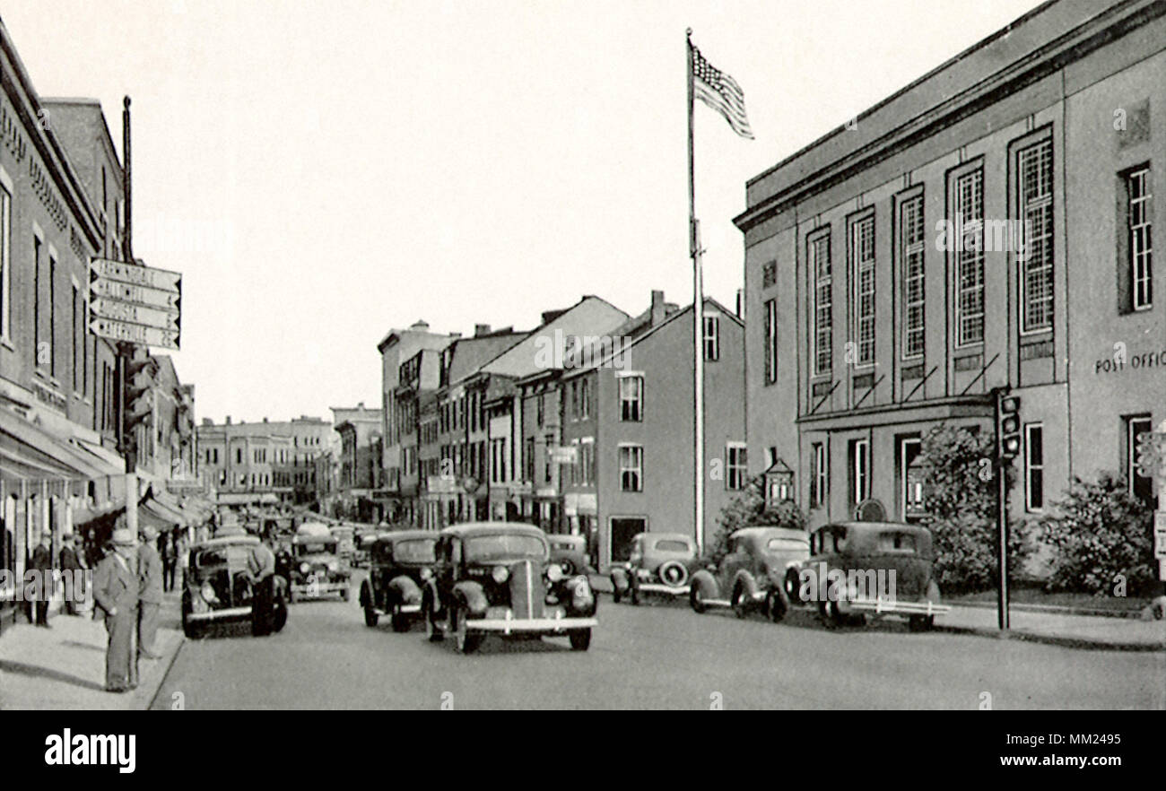 Post Office and Water Street. Gardiner. 1945 Stock Photo Alamy