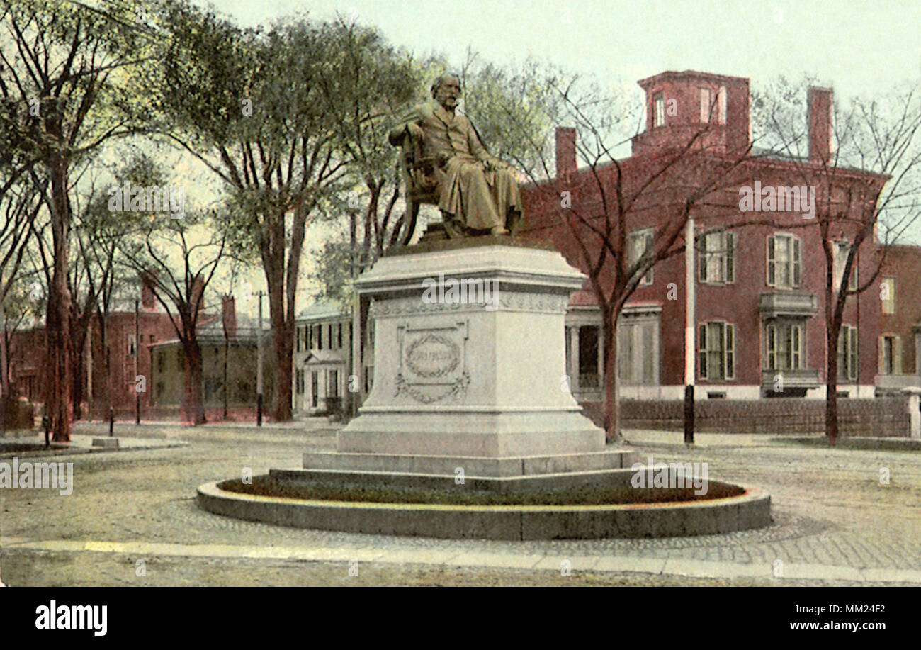Longfellow Monument. Portland. 1911 Stock Photo