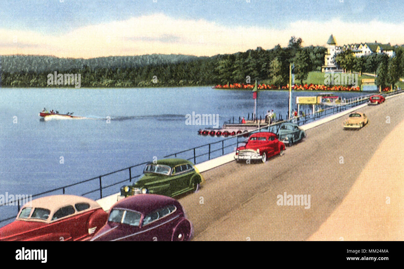 View of Long Lake. Naples. 1950 Stock Photo