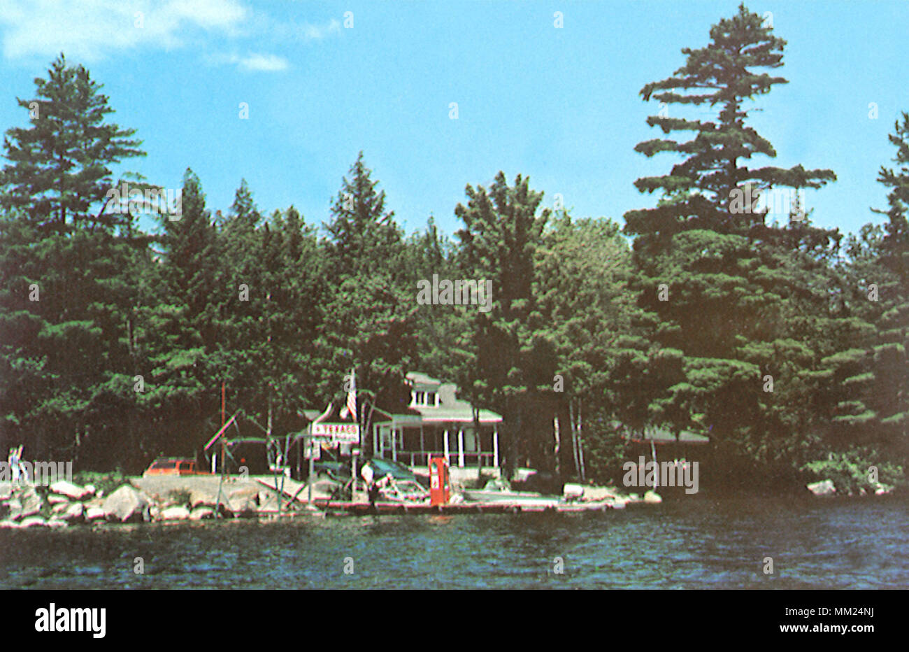 Schoodic Lake Marina. Brownville. 1967 Stock Photo Alamy