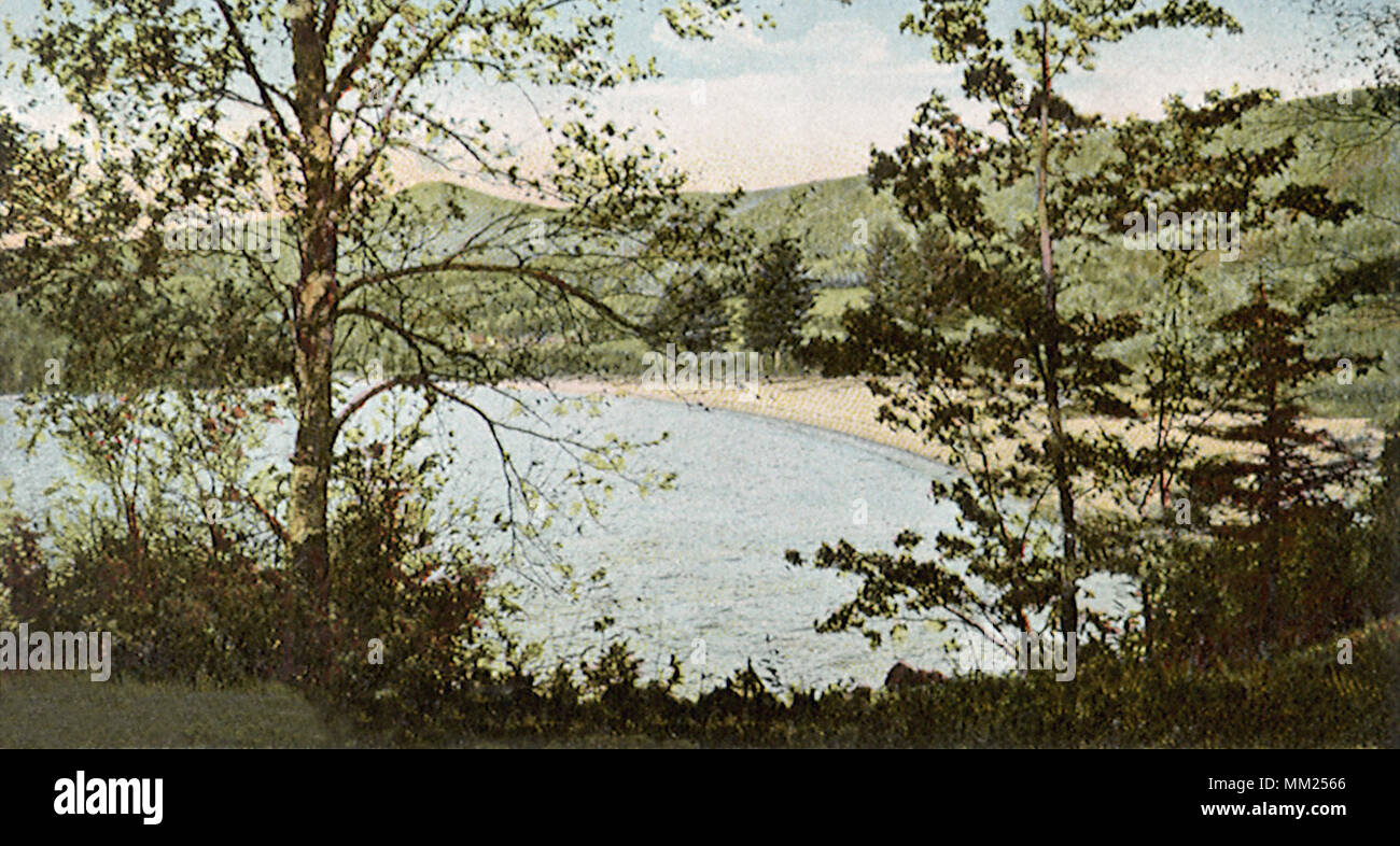 Beach At Silver Lake. Roxbury. 1915 Stock Photo