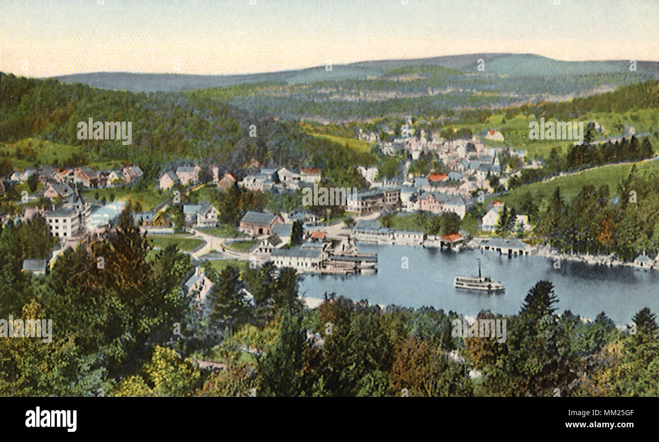 Sunapee Harbor and Lake. Sunapee. 1920 Stock Photo Alamy