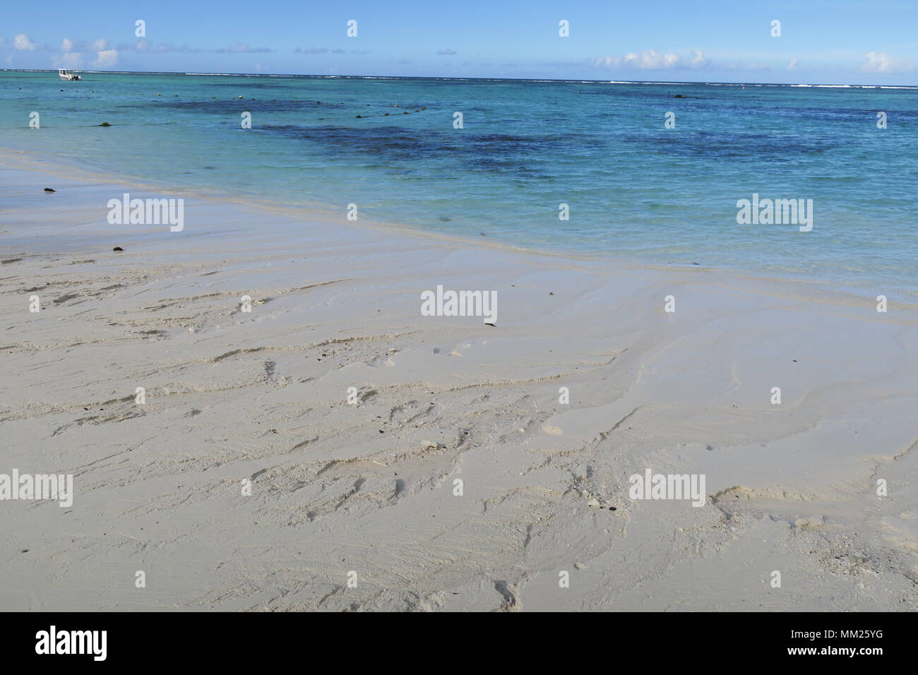 Colorful Indian ocean on a west side of Mauritius island Stock Photo ...