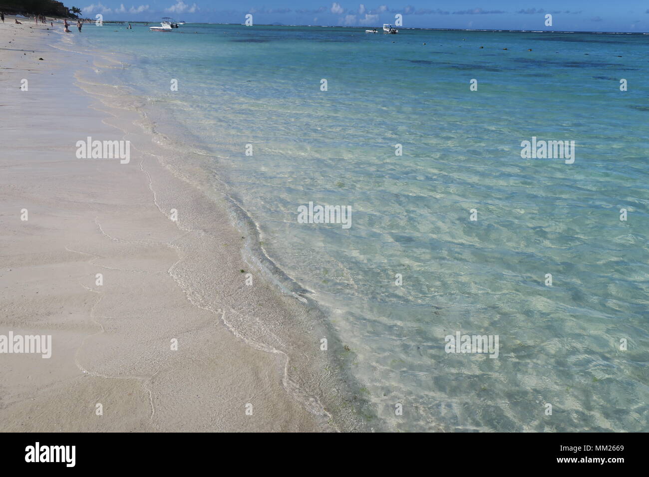 Colorful Indian ocean on a west side of Mauritius island Stock Photo ...