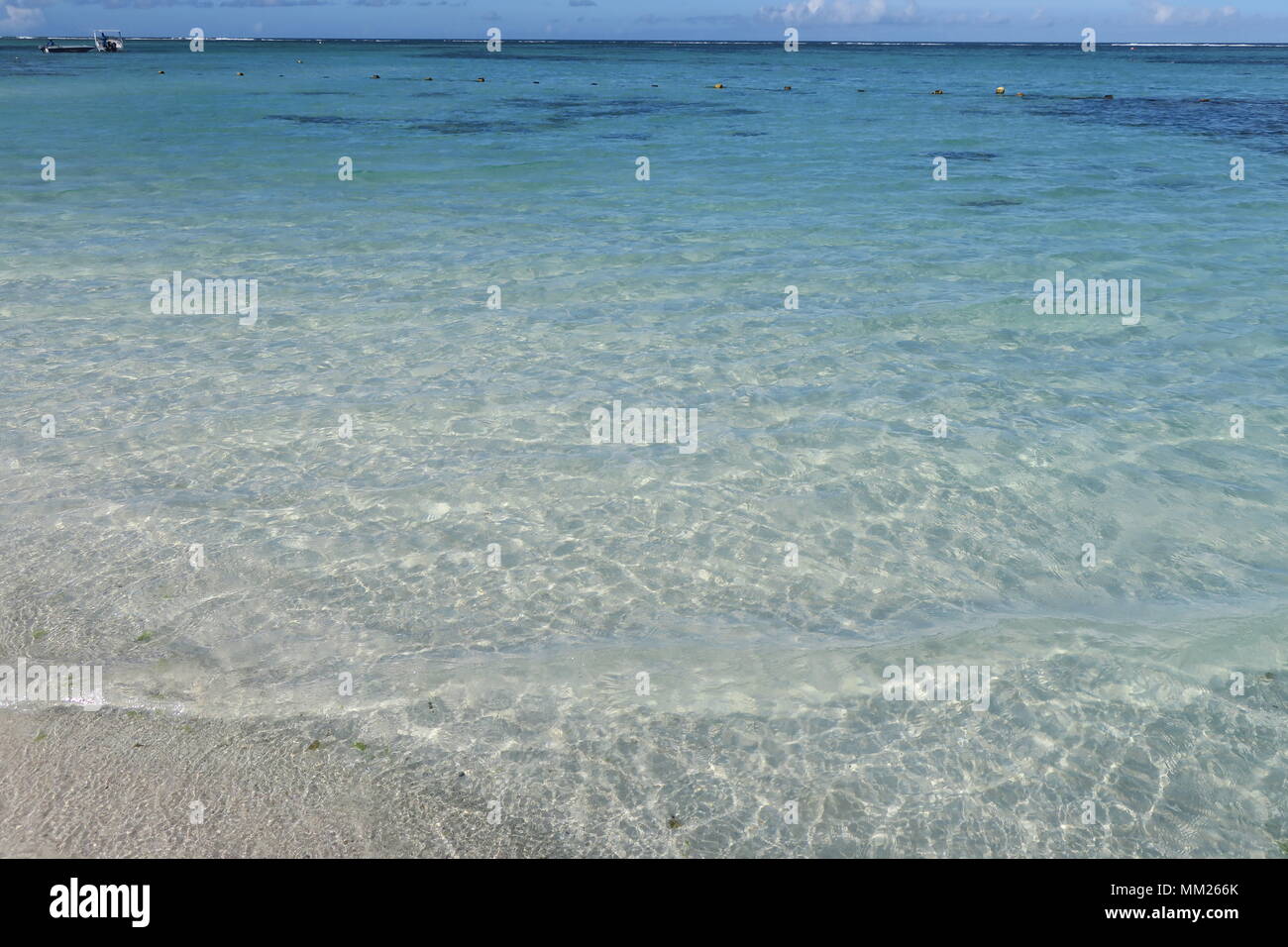 Colorful Indian ocean on a west side of Mauritius island Stock Photo ...