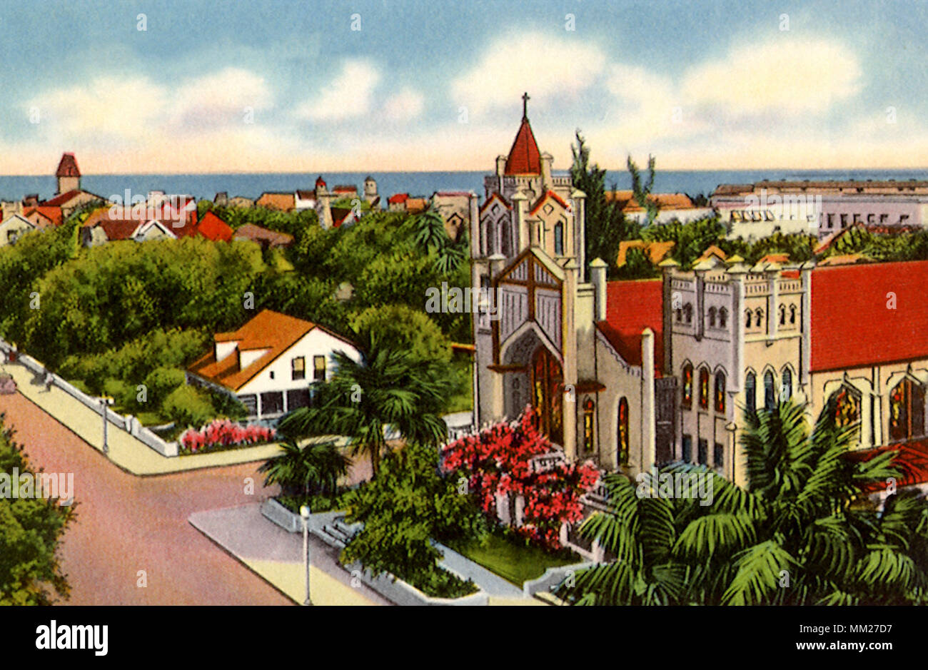 St. Paul's Church. Key West.  1940 Stock Photo