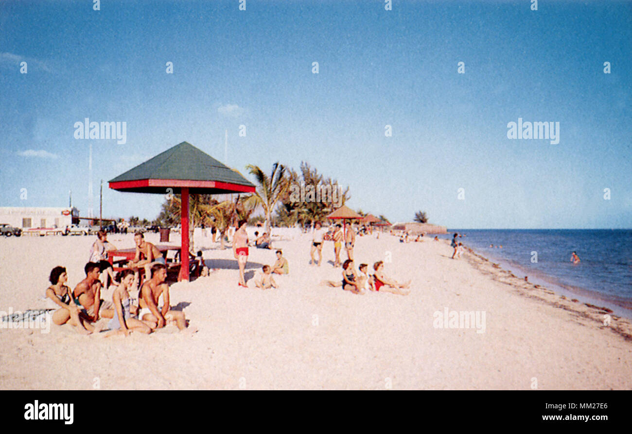 Monroe County Beach. Key West. 1960 Stock Photo