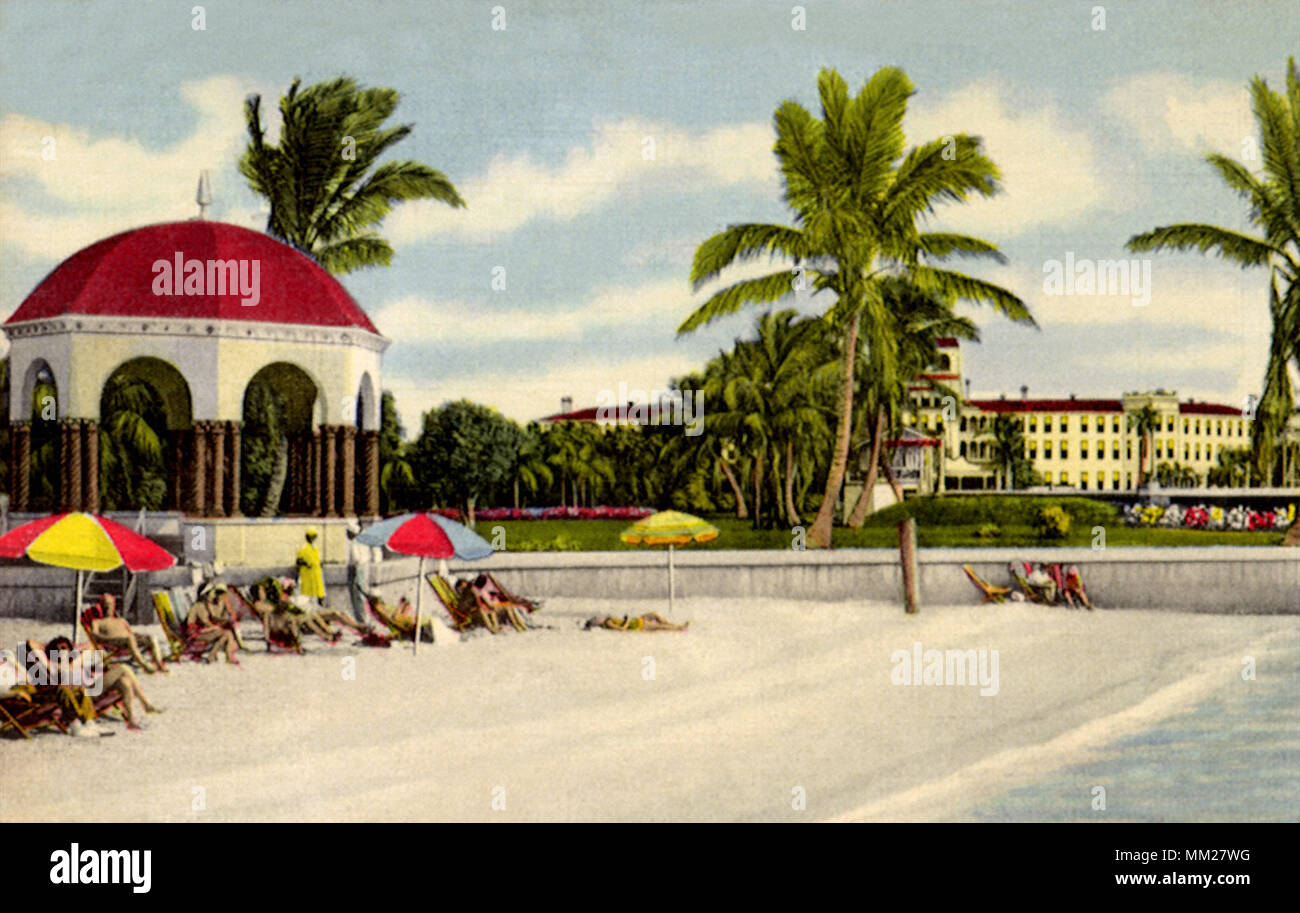 1953 South Beach Miami Florida Color Photograph