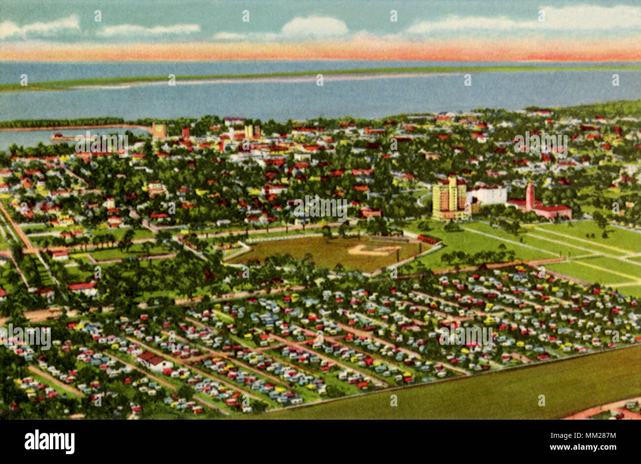 Worlds Greatest Trailer City. Sarasota. 1940 Stock Photo