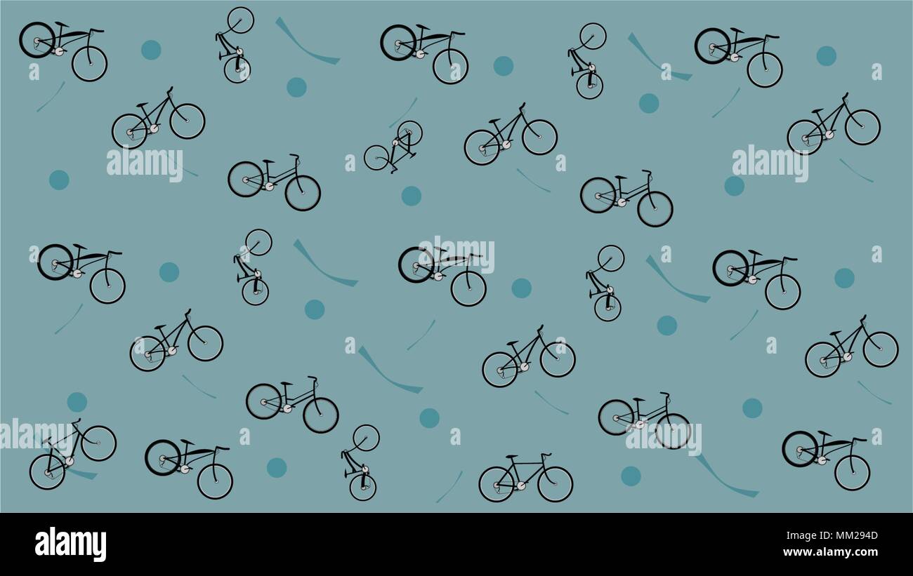 Bicycle Silhouette Pattern Background. Vector Illustrator. EPS10. Stock Vector
