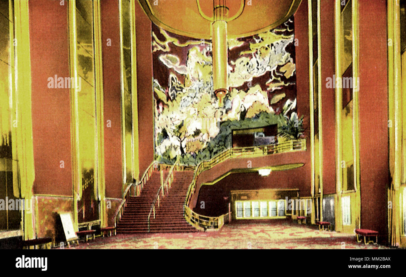 Grand Foyer Of Radio City Music Hall New York City 1930 Stock Photo Alamy