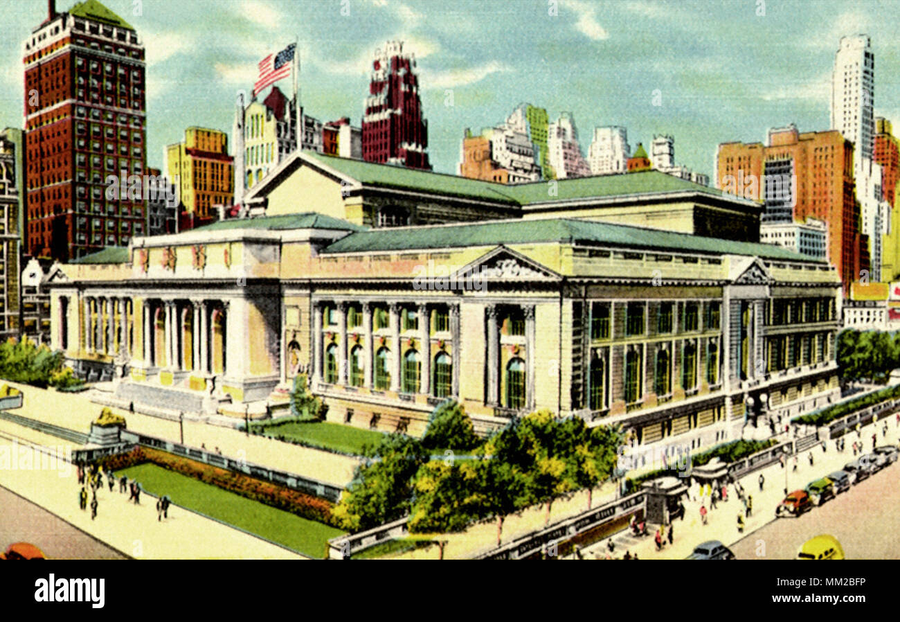 Public Library. New York City. 1940 Stock Photo Alamy