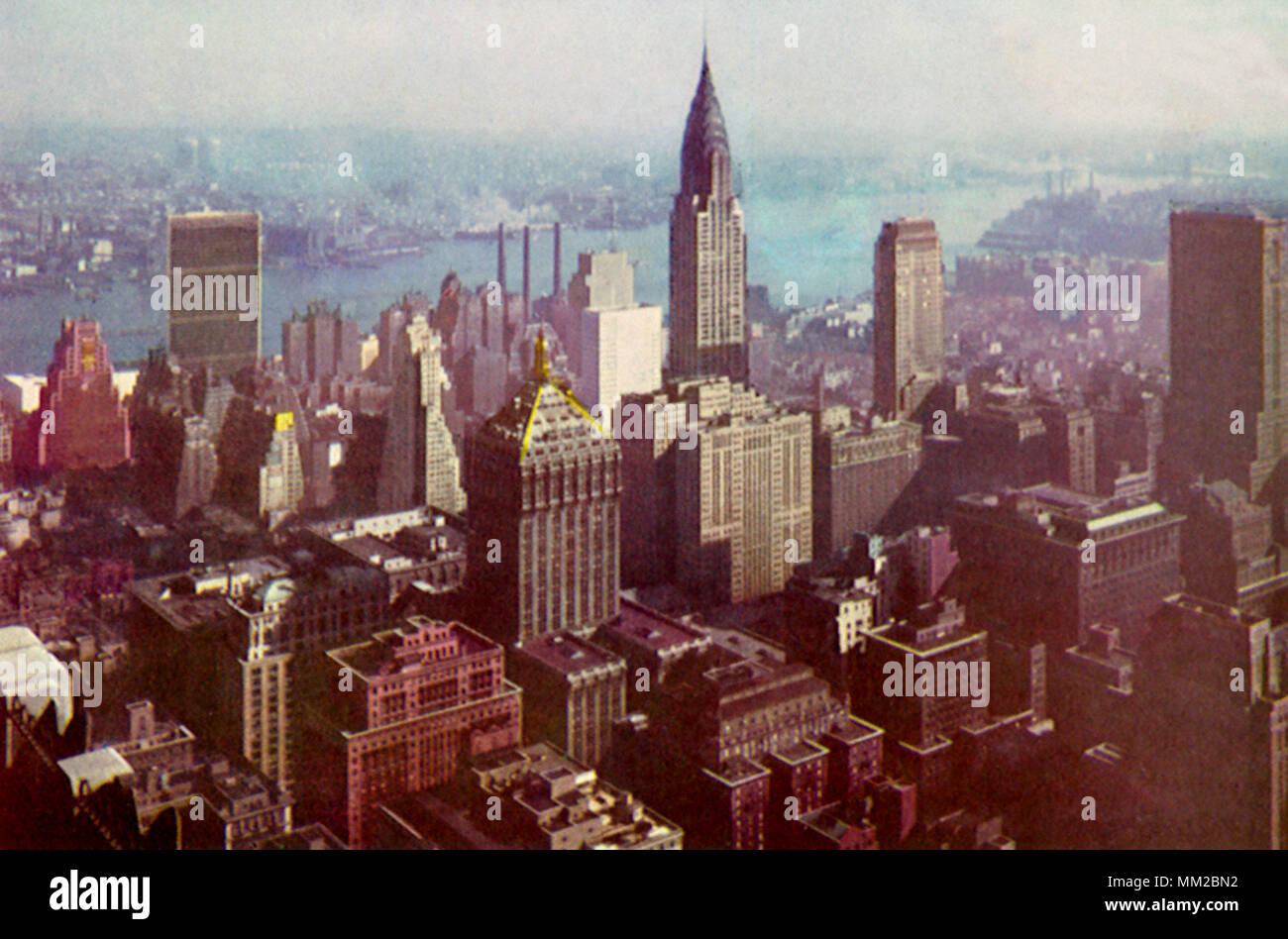 Aerial View of East River & City. New York City. 1953 Stock Photo Alamy
