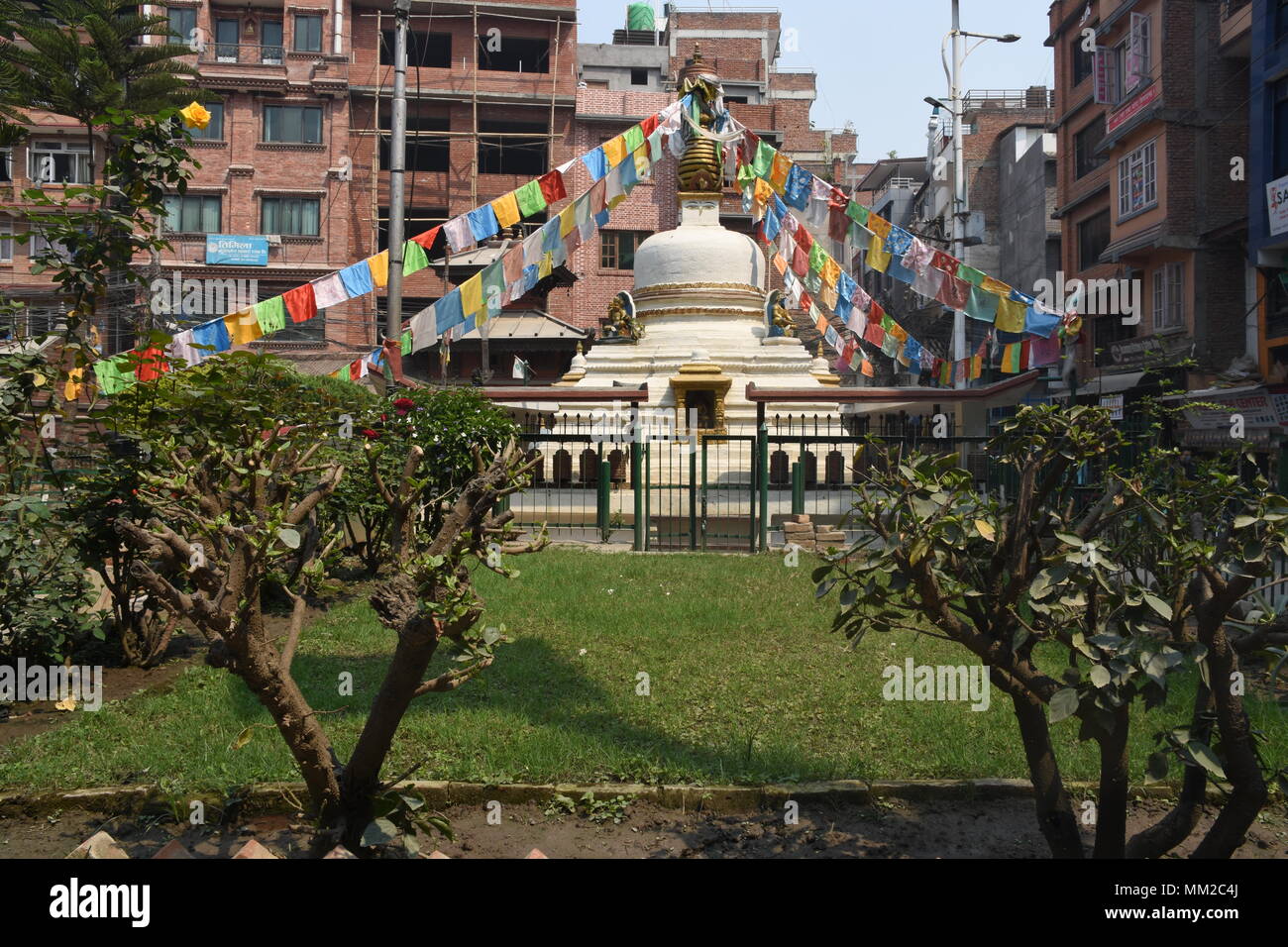 Dharmadhaatu Stupa in Thamel, Kathmandu, Nepal Stock Photo