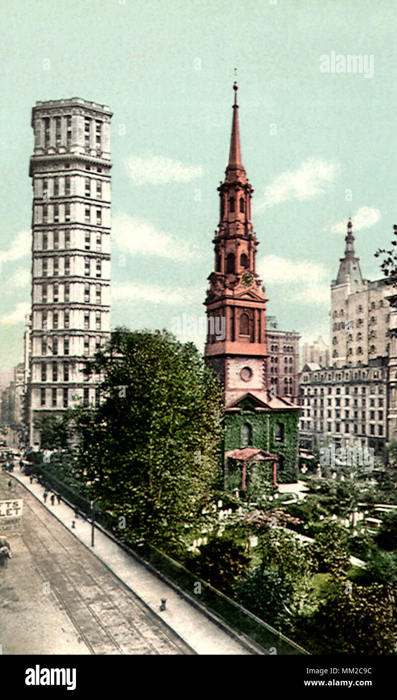 Saint Paul's Church. New York City.1905 Stock Photo