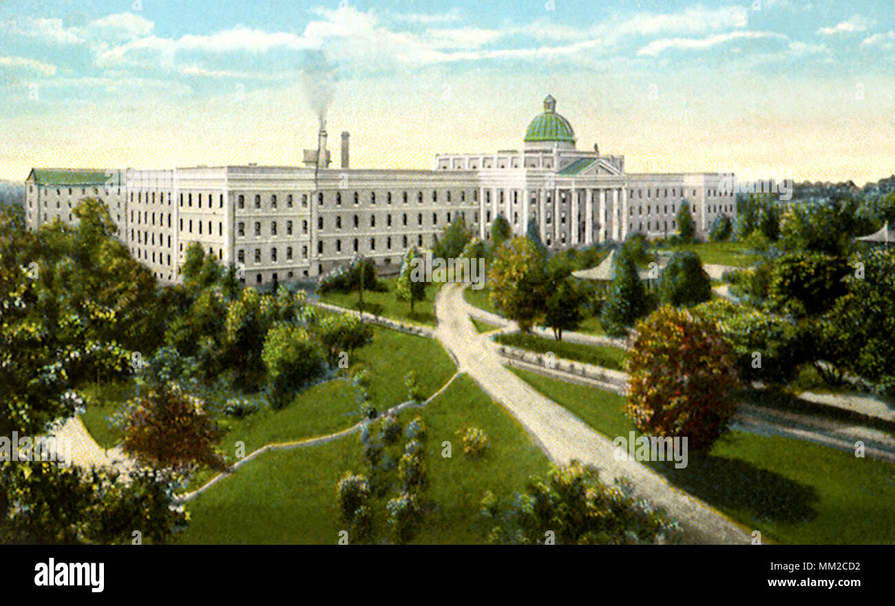 State Sanitarium Center Building. Milledgeville. 1924 Stock Photo
