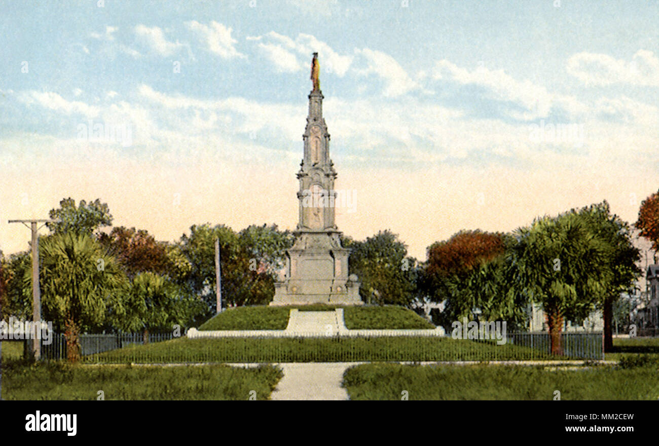 Confederate Monument. Savannah. 1925 Stock Photo