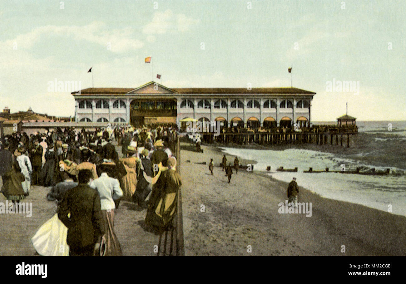 View of Beach and Arcade. Asbury Park. 1912 Stock Photo