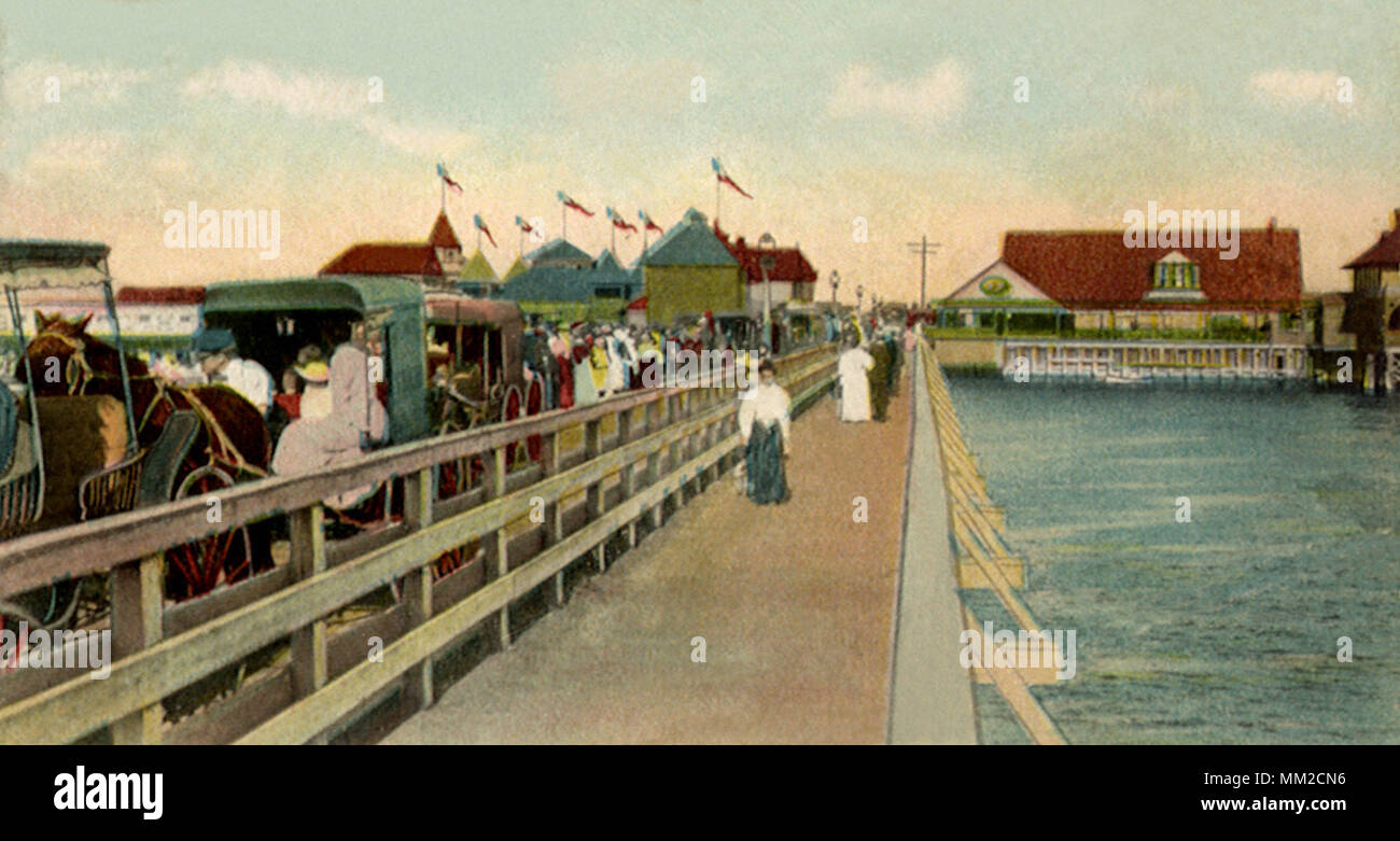 Bridge Across the Shresbury. Highland Beach. 1906 Stock Photo