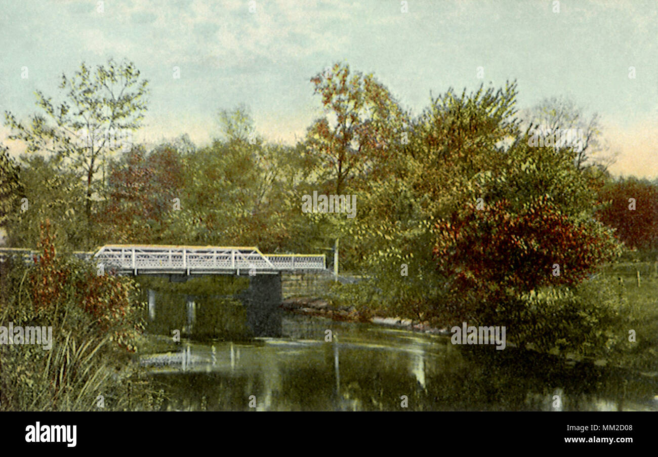 Bridge near Kesslers Residence. Westwood. 1914 Stock Photo