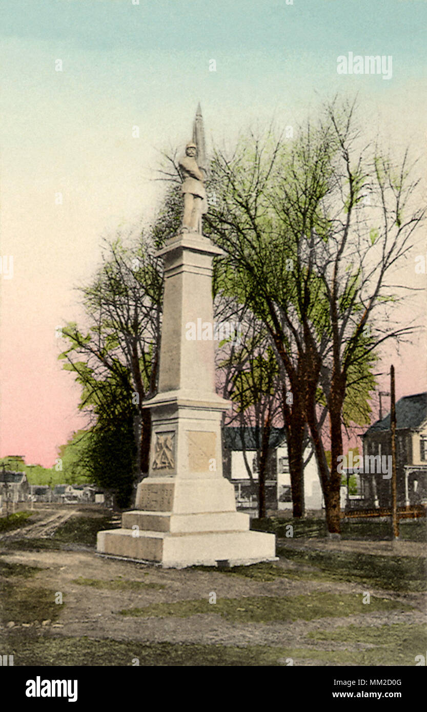 Soldiers & Sailors Monument. Woodbridge. 1910 Stock Photo