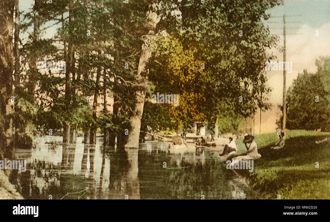 View of Waterfront. Lake Providence. 1910 Stock Photo Alamy