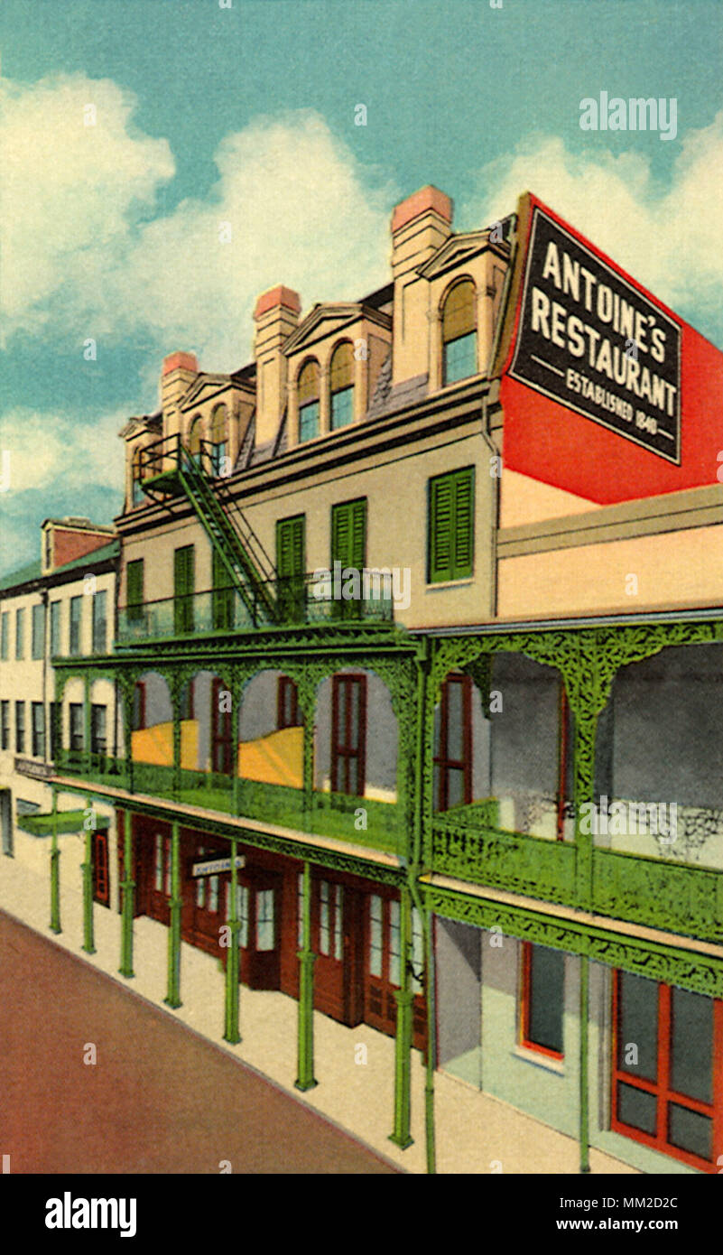 French Quarter Postcard Antoine's Restaurant New Orleans Louisiana,Carriage 