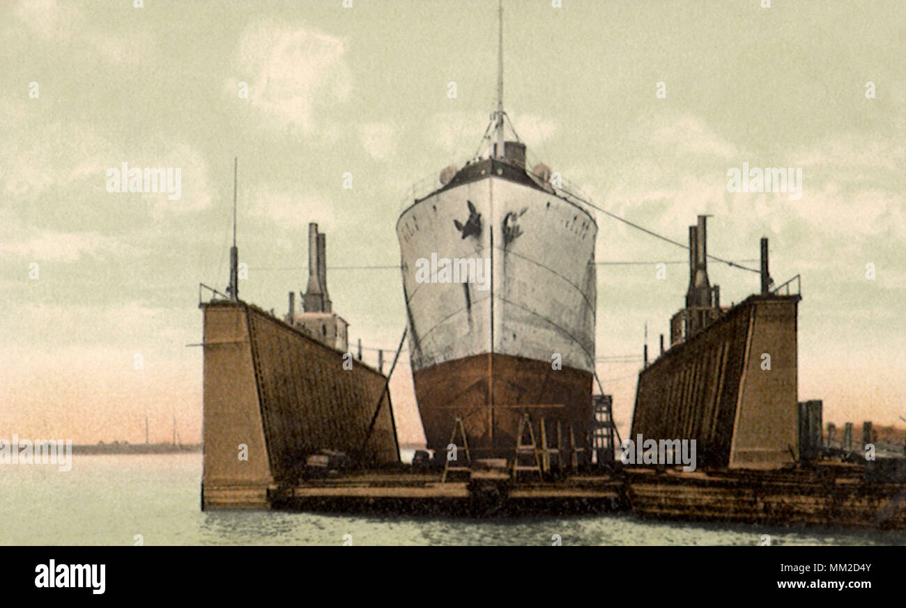 New Orleans Dry Dock. New Orleans. 1910 Stock Photo