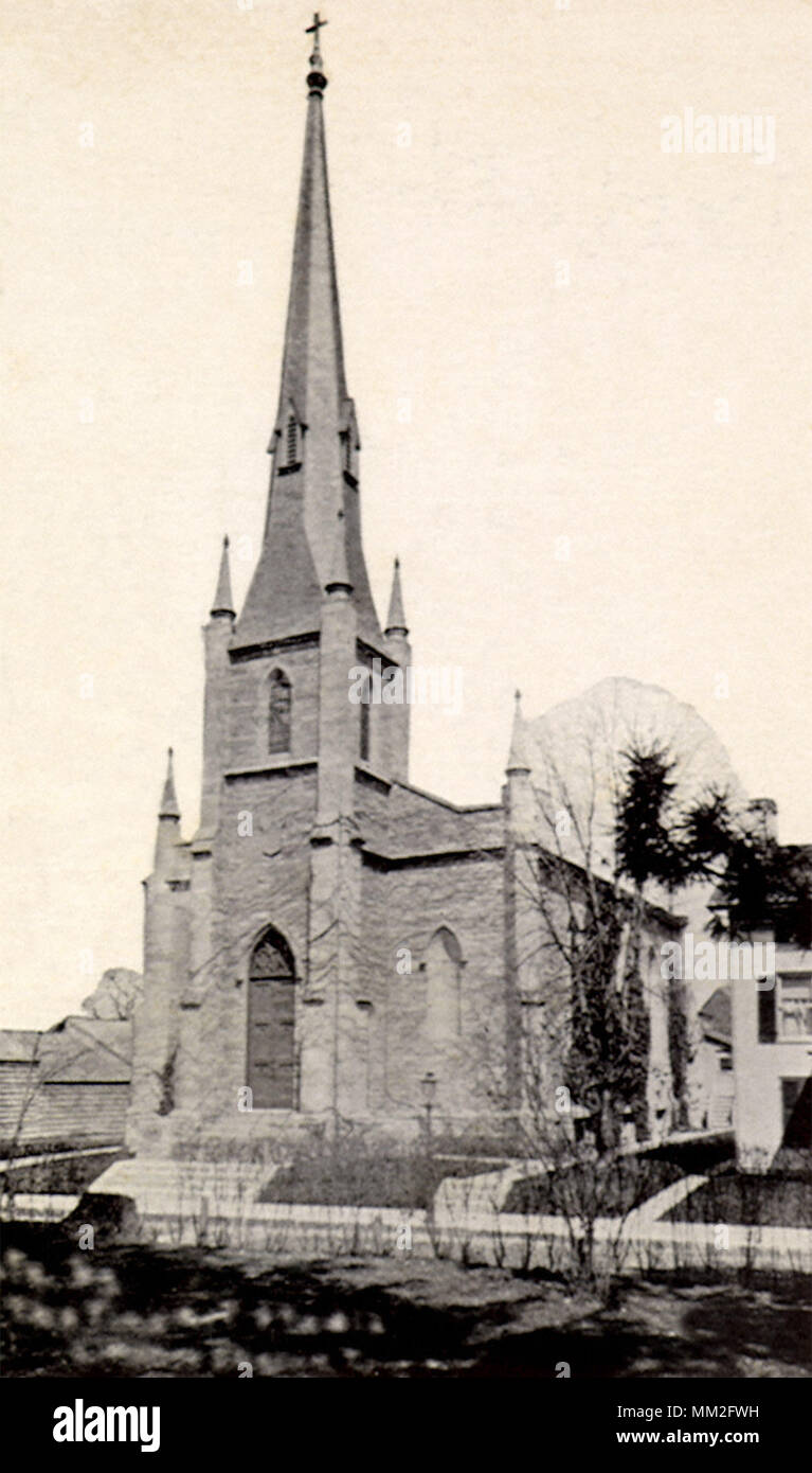 St. Pauls Episcopal Church. Ossining.1905 Stock Photo