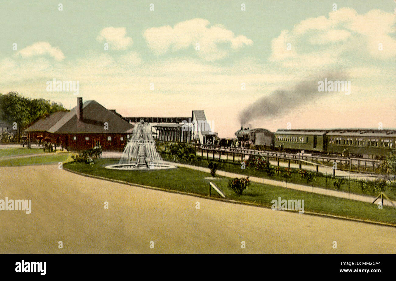 Railroad Station. Tarrytown. 1910 Stock Photo