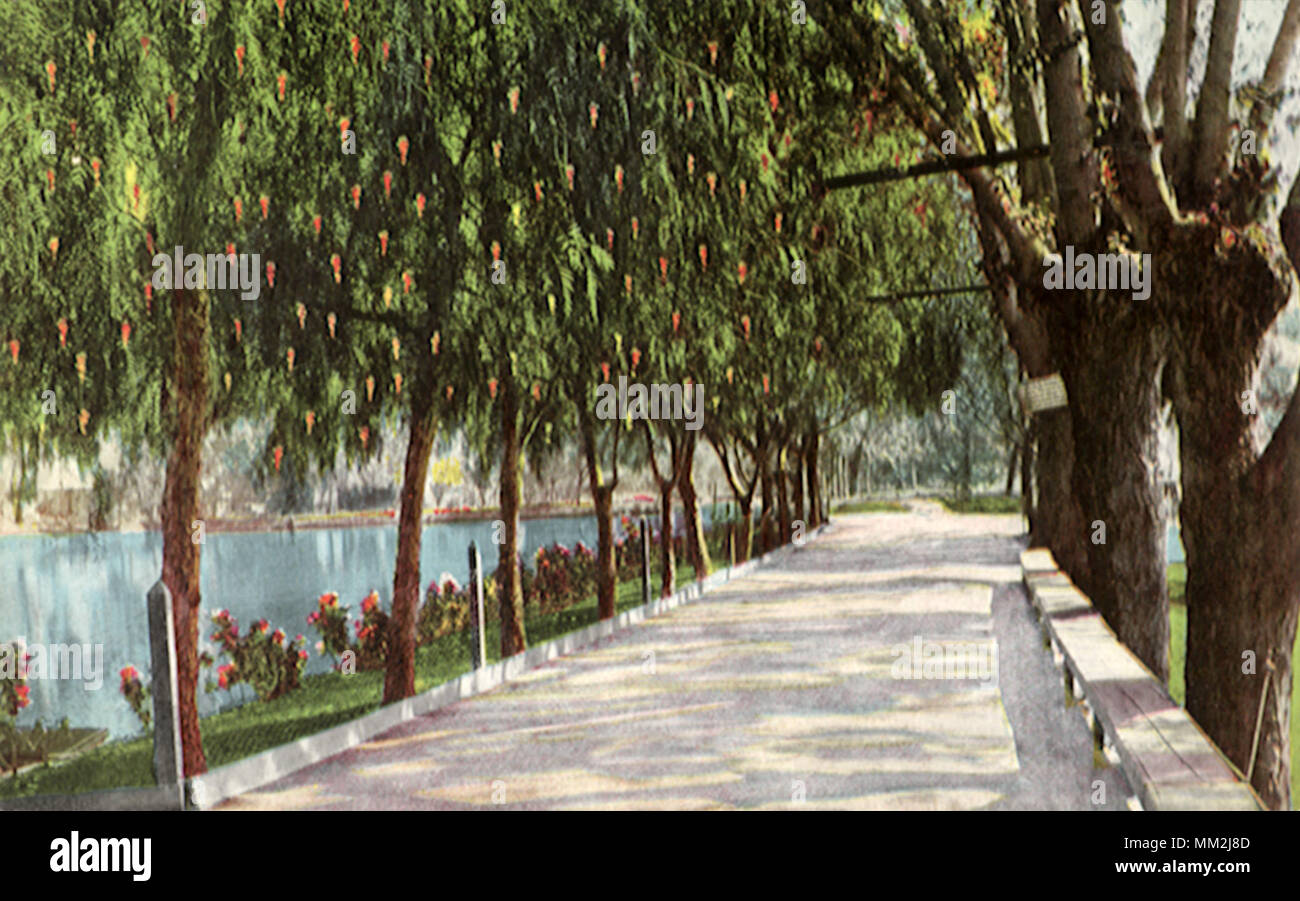 Urbita Springs Lake. San Bernardino. 1915 Stock Photo