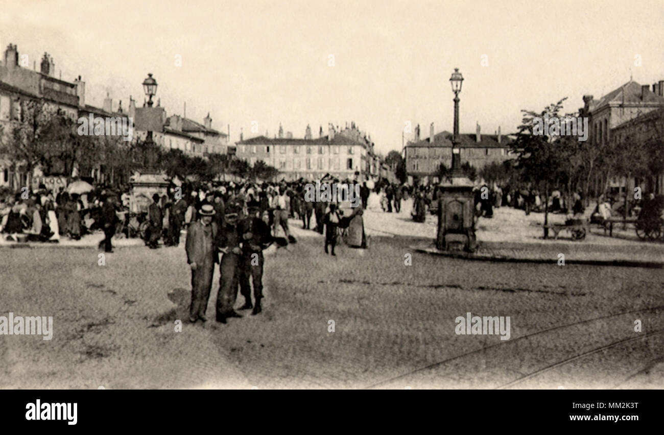 Leopold Square. Lunéville. 1910 Stock Photo