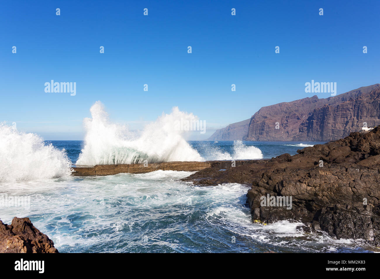 Acantilados de Los Gigantes or Los Gigantes cliffs, Tenerife, Canary Islands, Spain Stock Photo