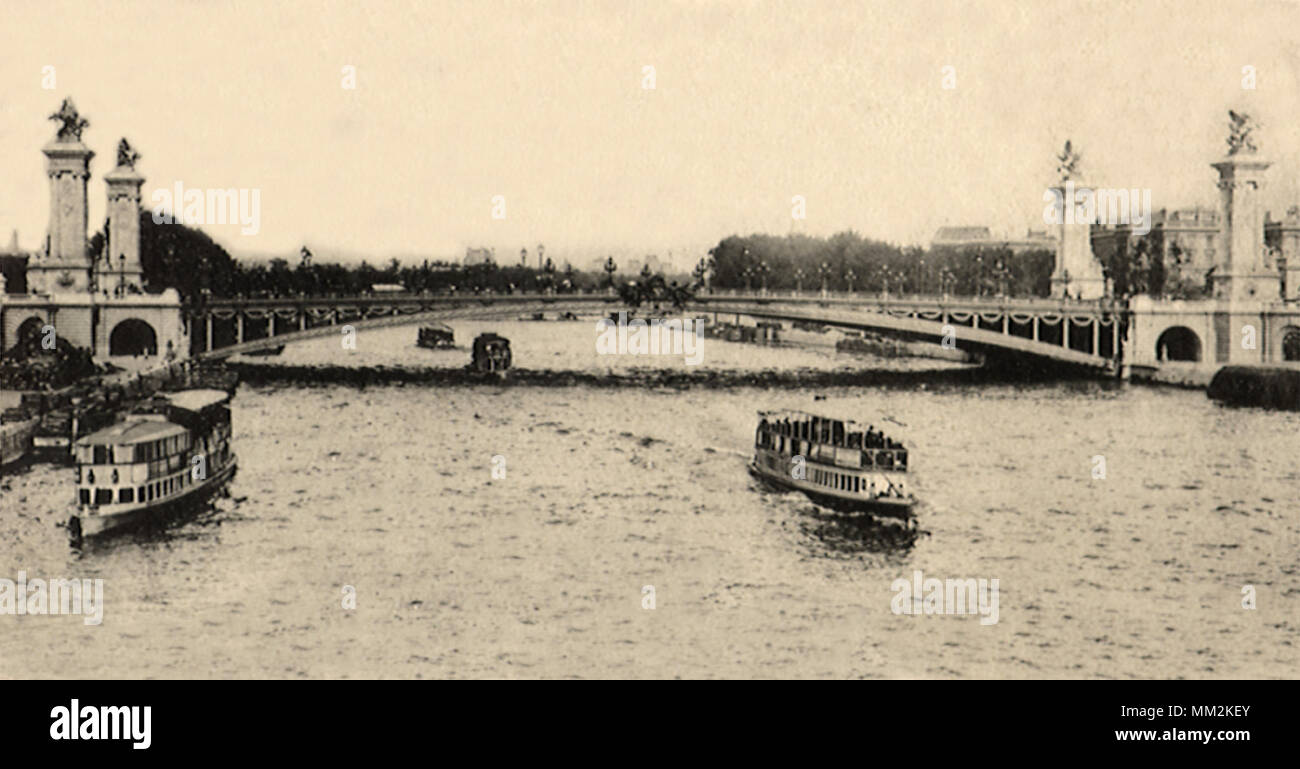 Alexandre III Bridge. Paris. 1910 Stock Photo