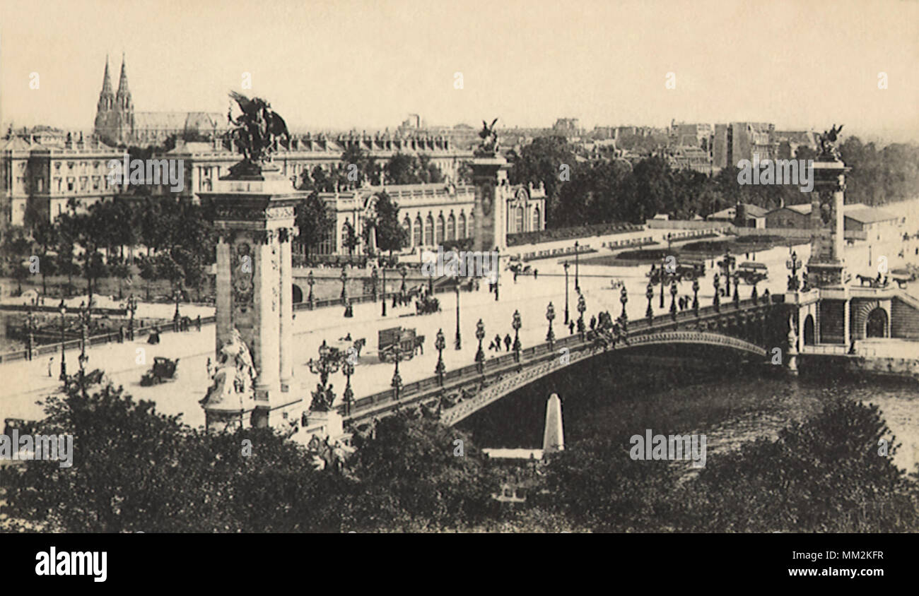Aexandre III Bridge. Paris. 1910 Stock Photo