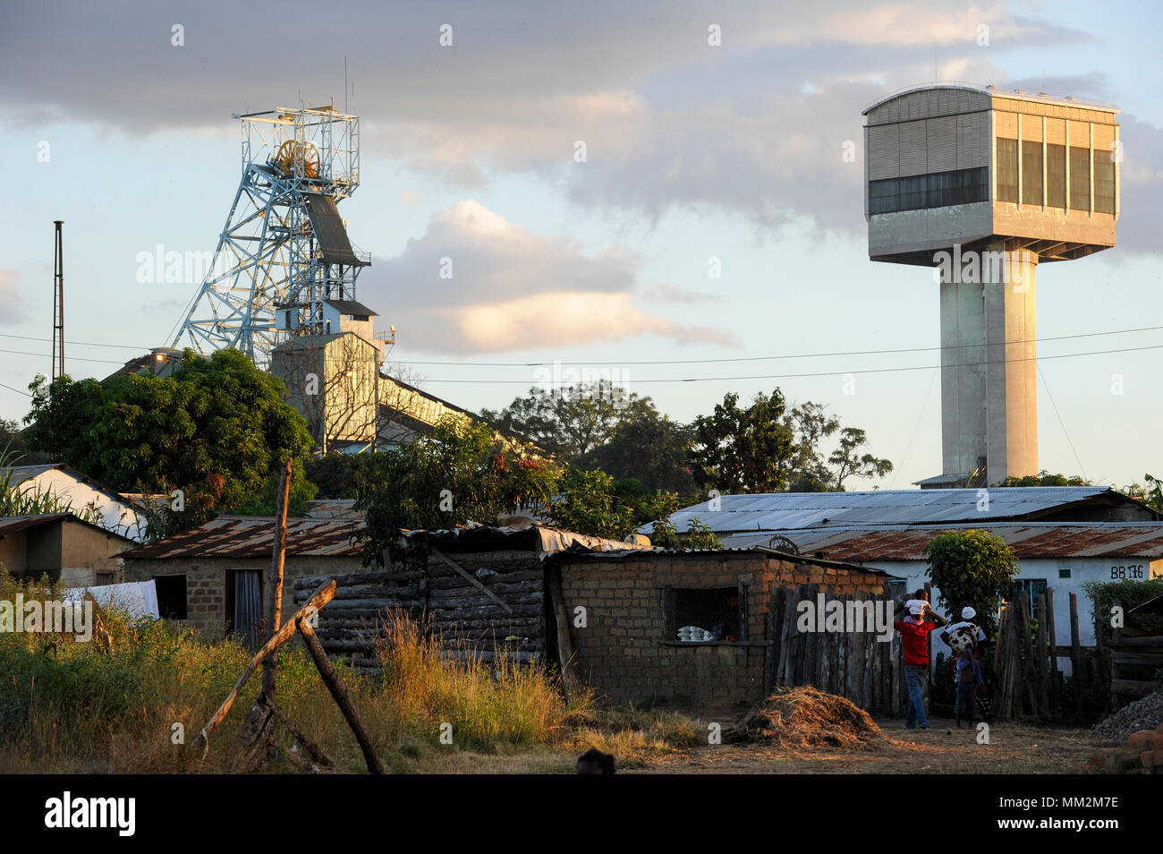 ZAMBIA copperbelt town Kitwe , Chambishi copper mine belongs to chinese