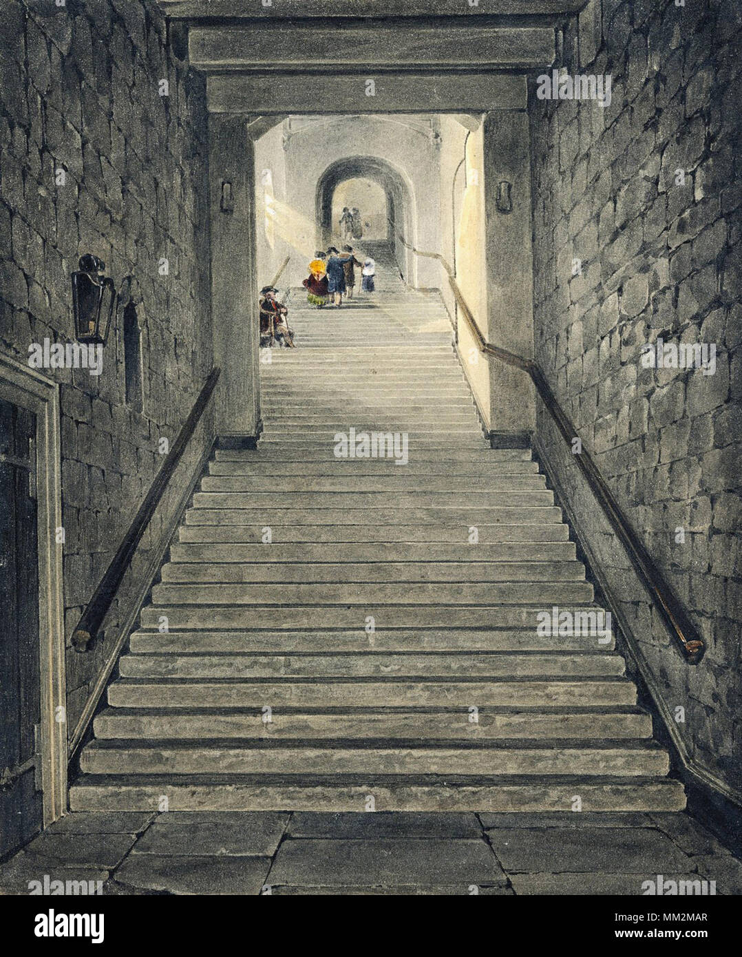 Stephanoff James - Windsor Castle - the Round Tower Staircase Stock Photo