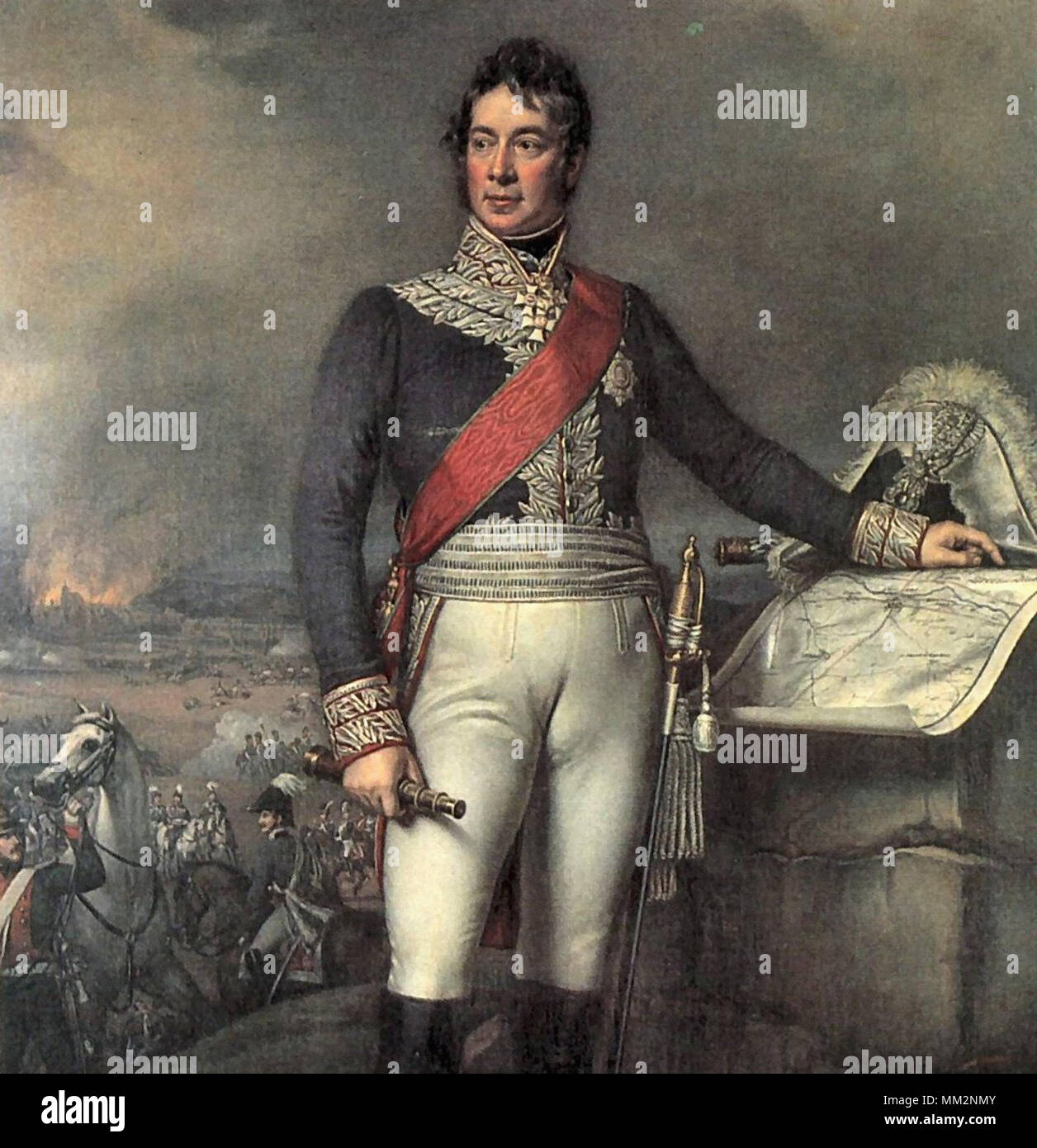 Stieler Joseph Karl - Field Marshal Carl Philipp Von Wrede Stock Photo