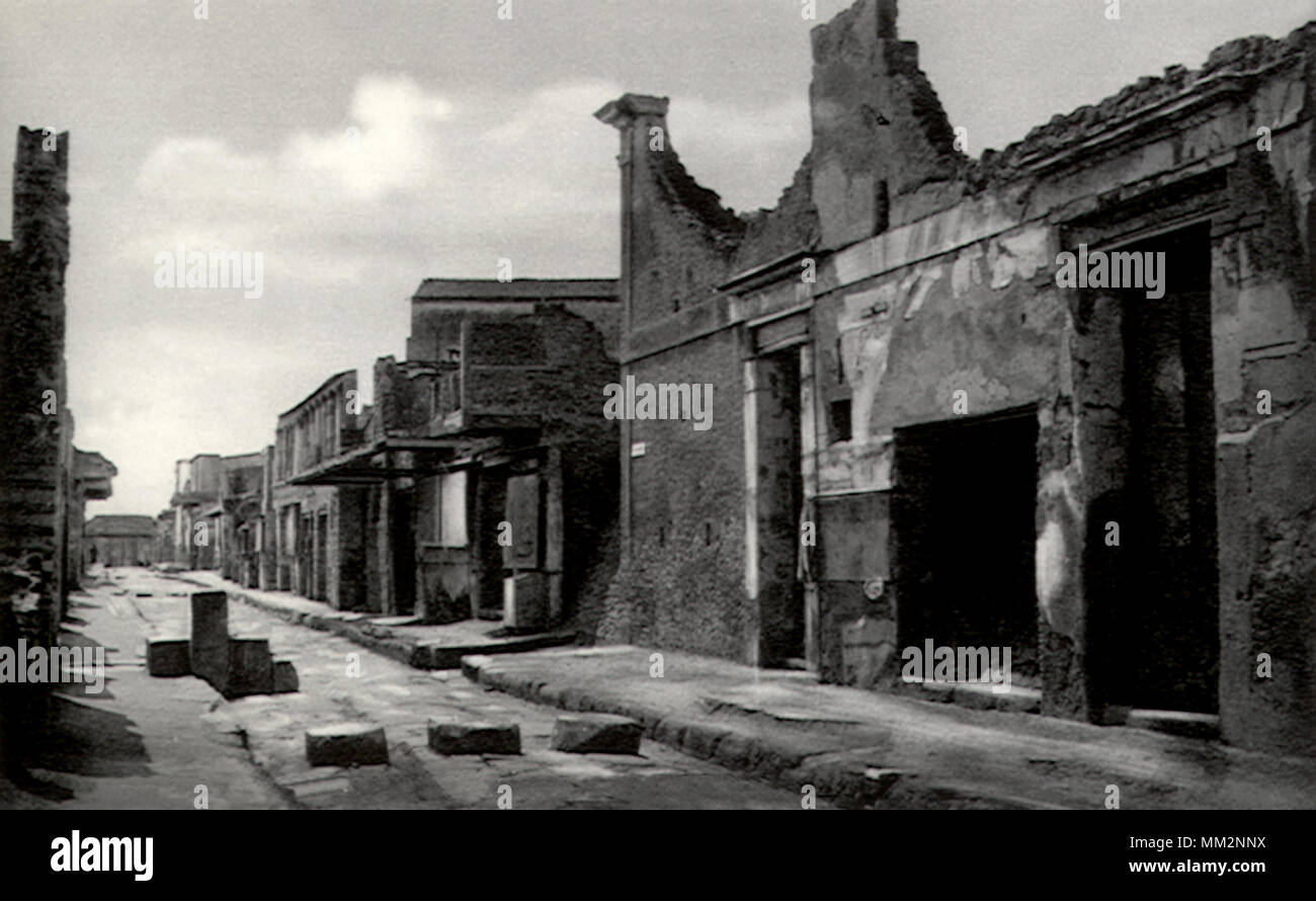 Way of the Abundance. Pompei. 1950 Stock Photo