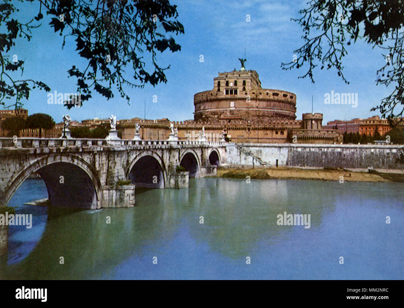 San Angelo Bridge. Rome. 1970 Stock Photo