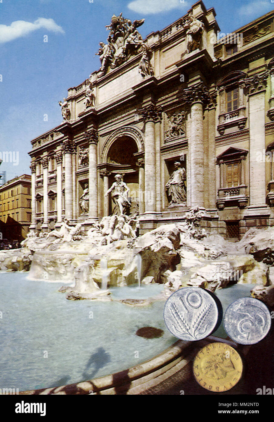 Trevi Fountain. Rome. 1970 Stock Photo