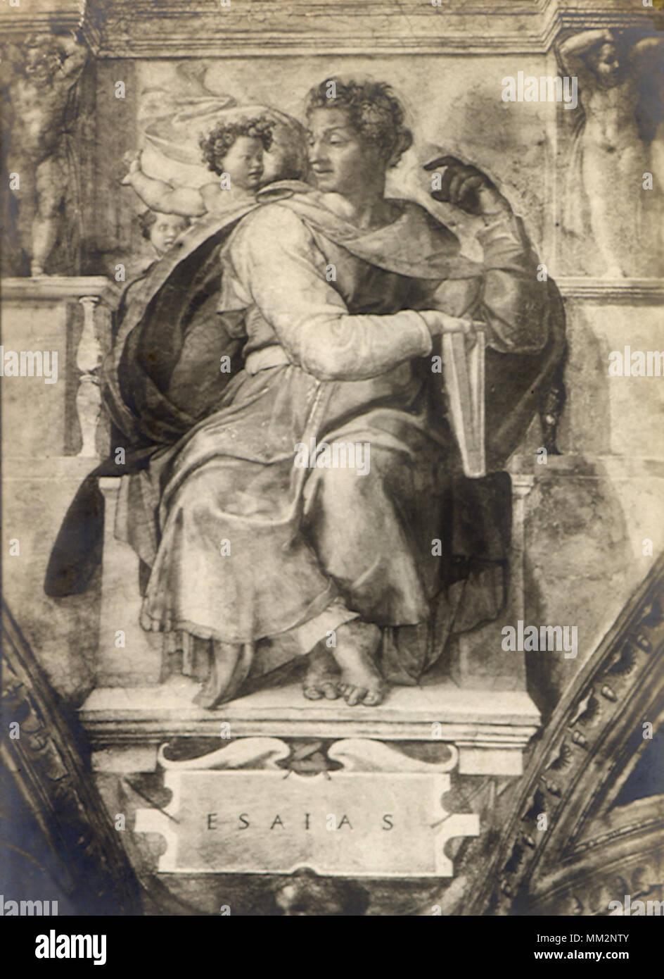 Artwork of Prophet Isaia. Rome. 1930 Stock Photo