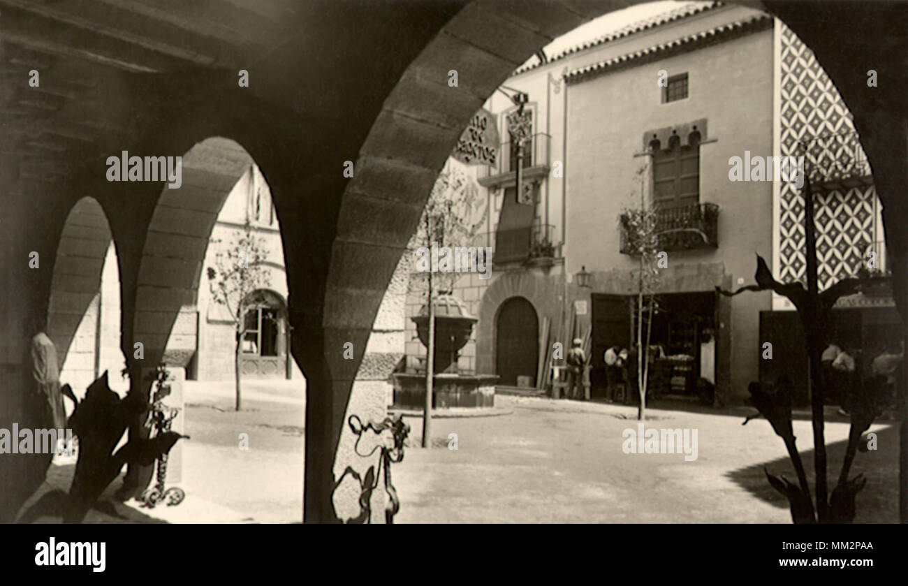 Location of 1929 Exposition. Barcelona. 1929 Stock Photo