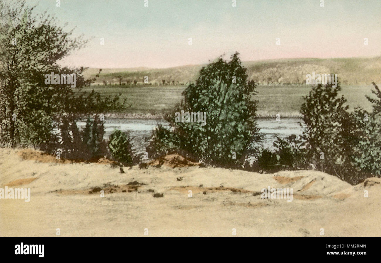 View of North Cove and the CT River. Essex. 1937 Stock Photo