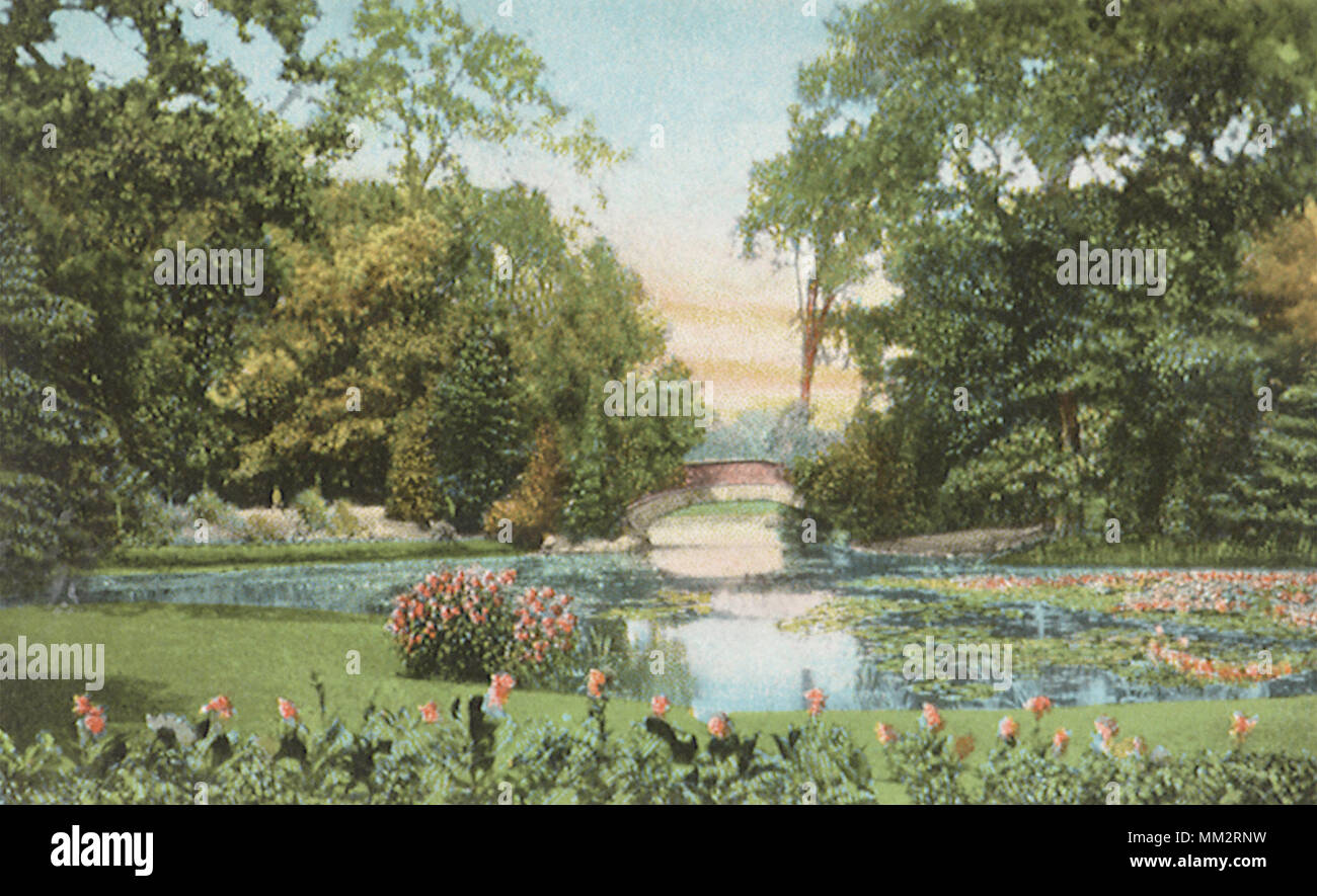 View in Elizabeth Park. Hartford. 1927 Stock Photo