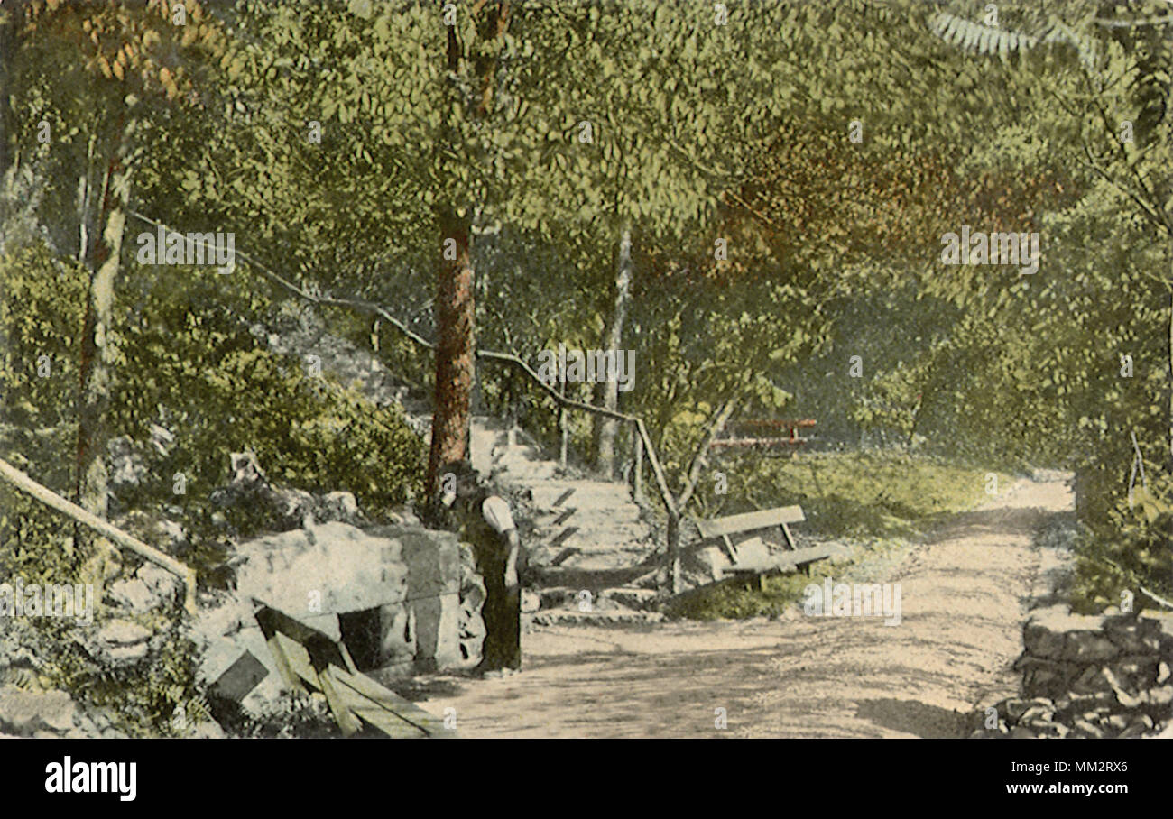 Colonial Spring at East Rock Park. New Haven. 1910 Stock Photo Alamy