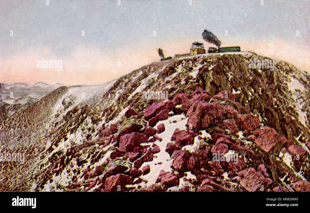 Pike's Peak Summit. Colorado Springs. 1925 Stock Photo