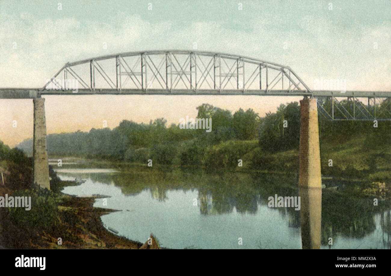 Bridge over Warrior River. Tuscaloosa. 1912 Stock Photo